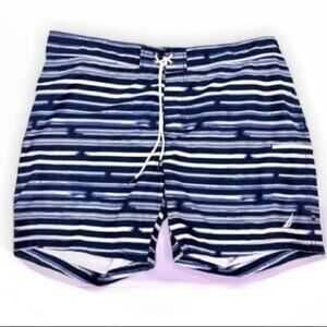 Nautica striped swim trunks Blue & White Mens Plus Size 2XL New with tags!